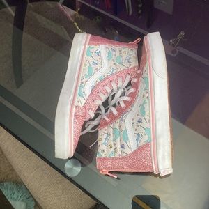 Size 2 Girls Vans (Design: Shark Party)